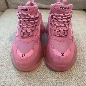 Balenciaga Pink Triple S Sneakers
